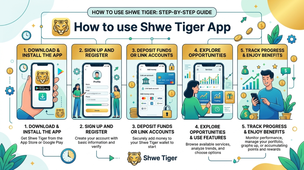 Shwe Tiger အက်ပလီကေးရှင်းများ: ပြည့်စုံသော လမ်းညွှန်