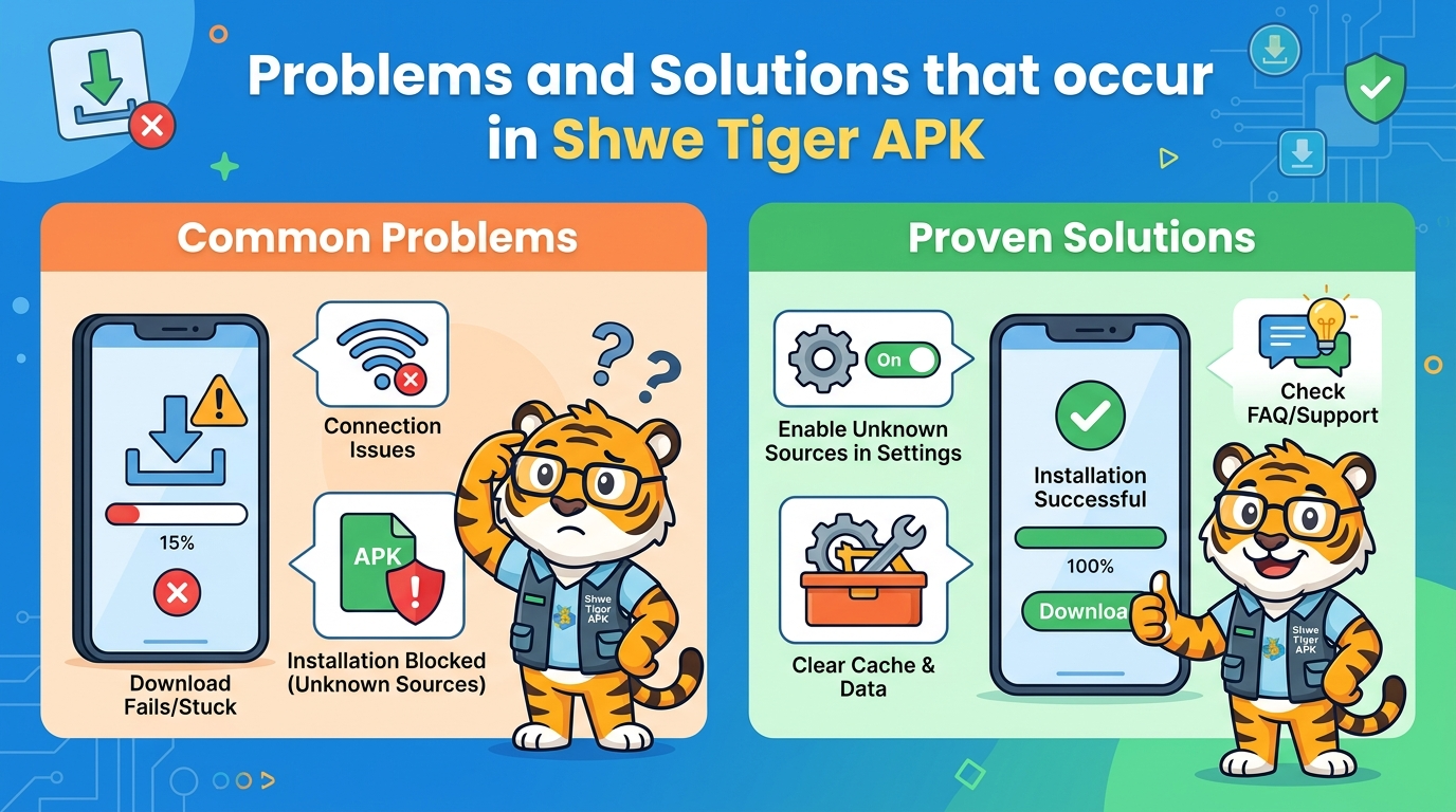 Shwe Tiger APK ကို ထည့်သွင်း (Install) နည်း