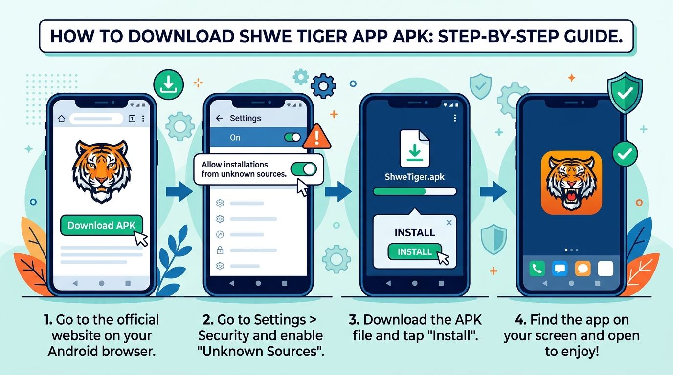 ရွှေကျားအက်ပ် APK ဒေါင်းလုဒ်လုပ်နည်း